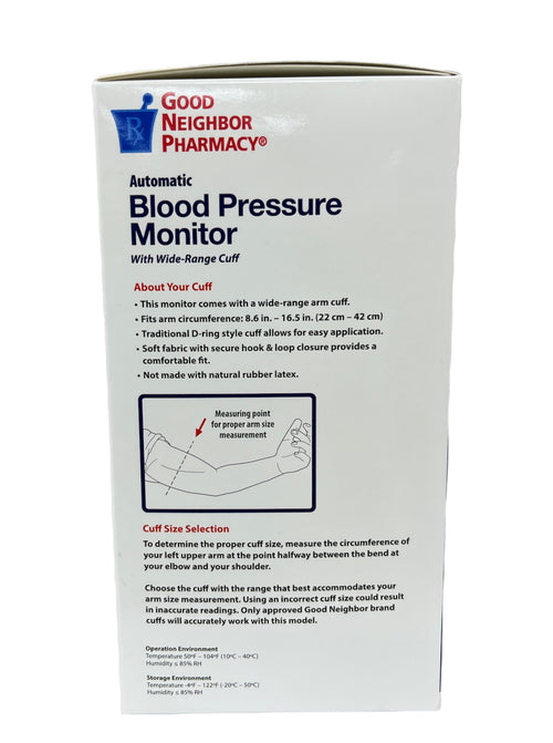 Automatic Blood Pressure Monitor | Wide Range Cuff