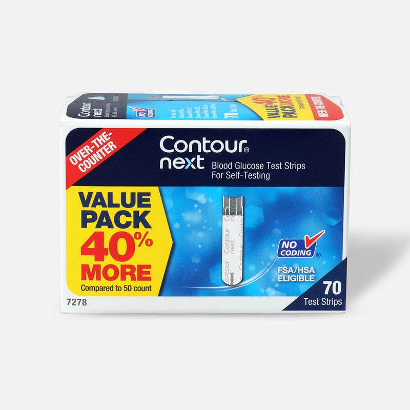 Contour Next | Blood Glucose Test Strips For Self Testing | 70 Test Strips