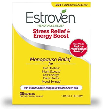 Menopause Relief | Stress Relief & Energy Boost | With Black Cohosh , Magnolia Bark & Green Tea | 28 Caplets
