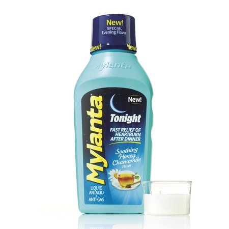 Mylanta | Tonight | Fast Relief Of Heartburn After Dinner | Soothing Honey Chamomile Flavor | 12oz