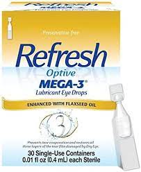 Refresh Optive Mega-3 Lubricant Eye Drops /30 Single Use / 0.01FL Oz